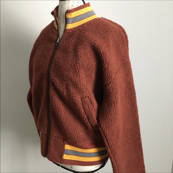 Madewell Sherpa Varsity Jacket New With Tag - Picture 8 of 8